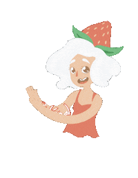 Allisandramayau nice strawberry procreate be kind Sticker