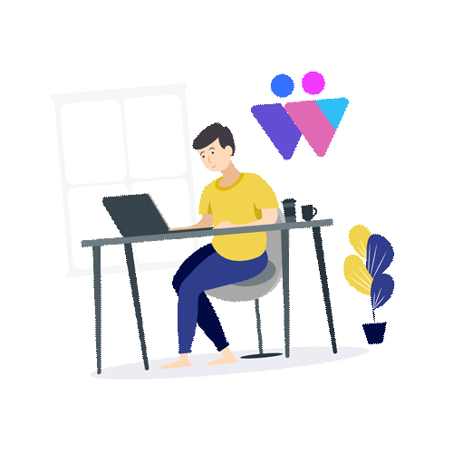 walzay startup wfh work from home home office Sticker