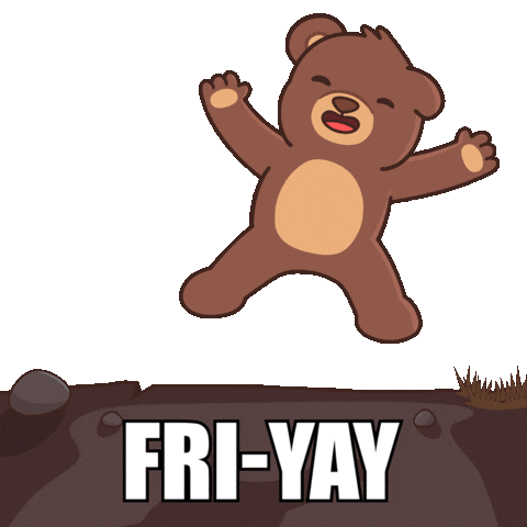 Teddy Bear Friday Sticker by BEARISH