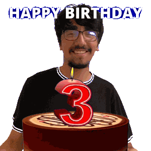 3Rd Birthday 3 Years Old Sticker