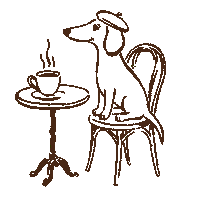 Dog Croissant Sticker by BFOURSTUDIO