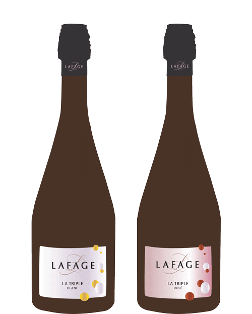 Domainelafage wine rose triple vin Sticker