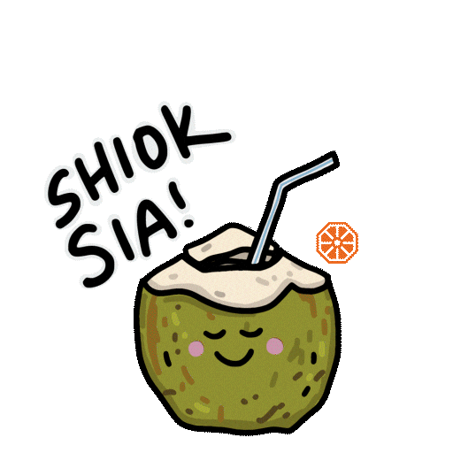 Hungry Coconut Juice Sticker by Lau Pa Sat