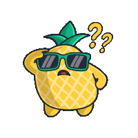 five_pineapples what confused lost question Sticker