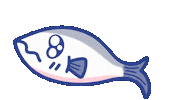 nkpp288 fish salmon 魚 鮭 Sticker