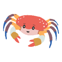 Crab Sticker by rillagorilla