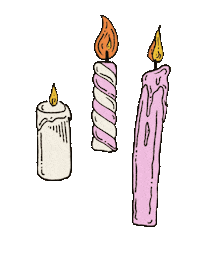 Fire Candle Sticker by a n n a + n i n a