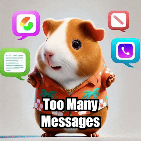 Chat Overload GIF by Guinea Gambino