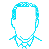 Political gif. Bright blue marker silhouette of Joe Biden, a message appearing. Text, "I will veto it."
