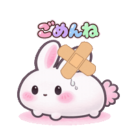 Sorry Bunny Sticker by tururi