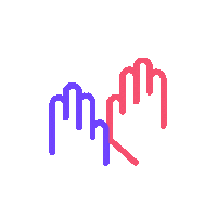 Kideaagency team hand agency high Sticker