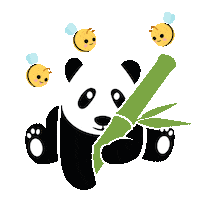 gopandoo kawaii panda bee plastikfrei Sticker