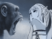Monkey Looking Up GIF