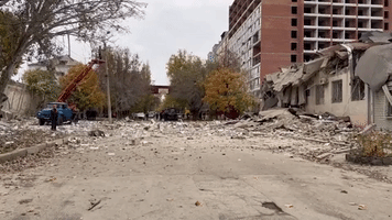 Administrative Building Destroyed in Missile Attack on Mykolaiv