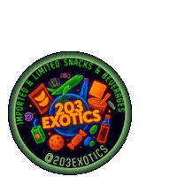 203EXOTICSNACKS new foodie munchies snack time Sticker