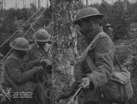 NationalWWIMuseum black and white military footage soldiers GIF