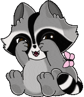 Butterfly Raccoon Sticker