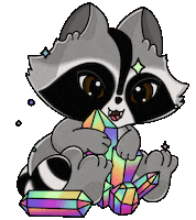 Happy Raccoon Sticker