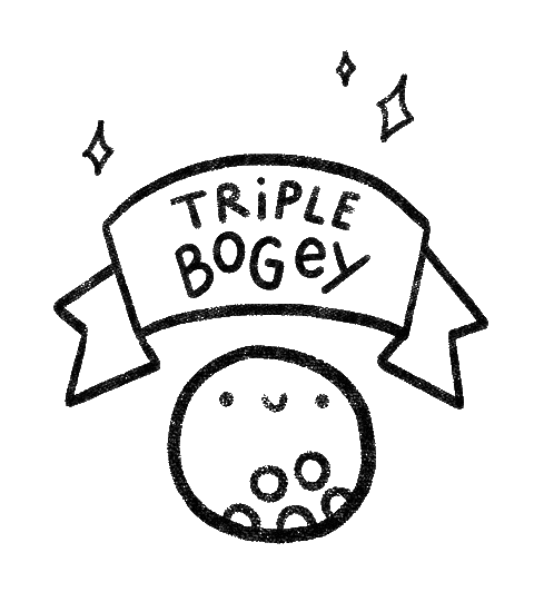 Golf Noir Sticker by Catharina Stewart