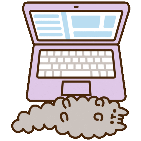 Working Work From Home Sticker by Pusheen