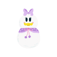 Donald Duck Snow Sticker
