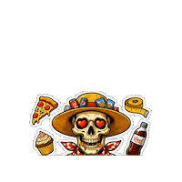 Skull Comer Sticker