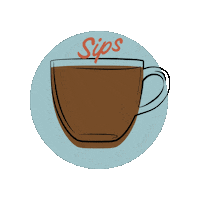 Runway19Coffee coffee drink coffee cup Sips Sticker