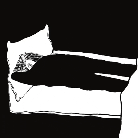 tubeklon sleep dead bed skeleton GIF