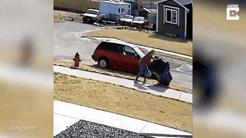 vessl giphygifmaker fail wrecked trash can GIF
