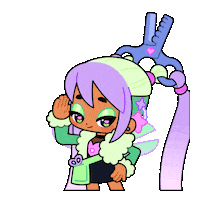SparklesMagicalMarket hello hi green wave Sticker