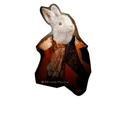 adrianailustra art bunny rabbit arte Sticker