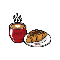 Coffee Croissant Sticker by OMV CZ