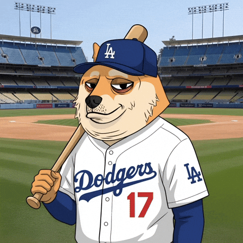 Los Angeles Dodgers Illustration GIF by Doge Pound