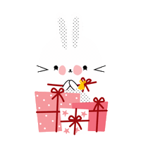 christmas bunny Sticker by conillo