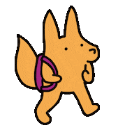 Fox Running Sticker