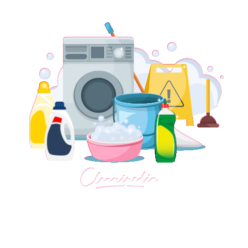 CleanipediaSA home house cleaning washing machine Sticker