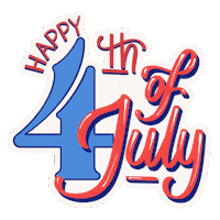 Independence Day Sticker Sticker by Brown Eye Design