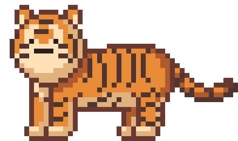 Big Cat Pixel Art Sticker by JK