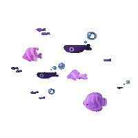 Picnocline bubbles underwater fishies swimming fish Sticker