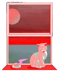 Jennischurr cat bored smoking waiting Sticker