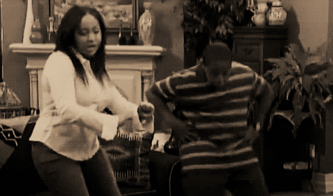 black and white dance GIF