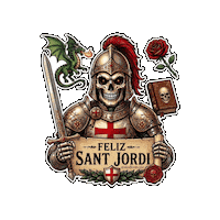 Sant Jordi Rose Sticker