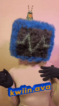 KwiinAva cosplay spongebob afro karen GIF