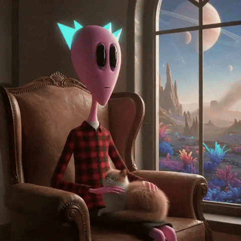 Sad Cat GIF by Lonely Aliens