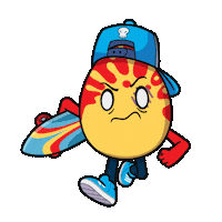 Toikido running run scared skate Sticker