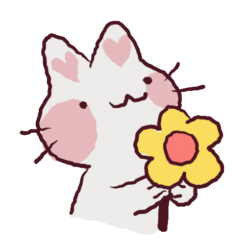 chewzyart giphyupload love flower cats Sticker