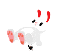 bunny rabbit Sticker by Bill Greenhead