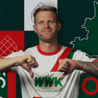 Arne Maier Thumbs Down GIF by FC Augsburg 1907
