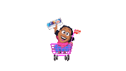 fun_miles_ fun excited win shopping Sticker