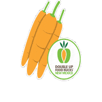 newmexicofarmersmarkets new mexico carrots double up food bucks double up nm Sticker